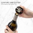 Ivation 6-in-1 Wine Gift Set – Wine Lover’s Dream Includes Stainless Steel Electric Wine Bottle Opener, Electric Vacuum Wine Preserver, 2 Dated Cork Stoppers, Bonus Foil Cutter & Charging Base - 7