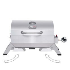 Royal Gourmet GT1001 Stainless Steel Portable Grill, 10000 BTU BBQ Tabletop Gas Grill, Silver