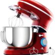 Costway 6.3 Quart Tilt-Head Food Stand Mixer 6 Speed 660W - Red