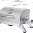Royal Gourmet GT1001 Stainless Steel Portable Grill, 10000 BTU BBQ Tabletop Gas Grill with Folding Legs and Lockable Lid, Outdoor Camping, Deck and Tailgating, Silver - 6