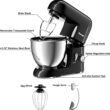 Costway 4.3 Qt 550 W Tilt-Head Stainless Steel Bowl Electric Food Stand Mixer - Black