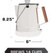 COLETTI Butte Camping Coffee Pot - Campfire Coffee Pot - Stainless Steel Coffee Maker for Outdoors or Stovetop (14 CUP)