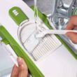 ONCE FOR ALL Safe Mandoline Food Slicer, Multi Vegetable Chopper, Potato Slicer, Food Veggie Chopper for Kitchen, 4 Modes 100+ Presets Adjustable Thickness, Mandolin French Fry Cutter (5 in 1 Green) - 6