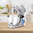 Costway 6.3 Quart Tilt-Head Food Stand Mixer 6 Speed 660W - Silver