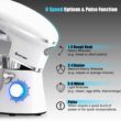 Costway 6.3 Quart Tilt-Head Food Stand Mixer 6 Speed 660W - White