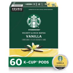 Starbucks Flavored K-Cup Coffee Pods — Vanilla for Keurig Brewers — 6 boxes (60 pods total) - 1