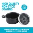 Bialetti Oval Aluminum 5.5 Quart Pasta Pot with Strainer Lid, Nonstick, Black