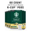 Starbucks Flavored K-Cup Coffee Pods — Vanilla for Keurig Brewers — 6 boxes (60 pods total) - 2