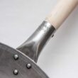 Craft Wok Flat Hand Hammered Carbon Steel Pow Wok with Wooden and Steel Helper Handle