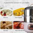 Bear Electric Food Steamer,Stainless Steel Digital Steamer, 3 tier 8L Large Capacity Vegetable Steamer, Auto Shut-off & Anti-dry Protection, DZG-A80A2,1200W - 3