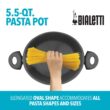 Bialetti Oval Aluminum 5.5 Quart Pasta Pot with Strainer Lid, Nonstick, Black