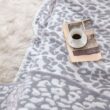 MH MYLUNE HOME Ultra Soft Micro Plush White Grey Leopard Blanket (51x63 inches) Warm Reversible Cheetah Blanket Leopard Pattern Throw for Couch Bed Sofa - 7