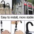 Telescoping Ladder 20FT Extension Ladder with 2 Detachable Hooks Aluminum Telescopic Ladder Collapsible Ladder Fully Extended 244