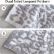 MH MYLUNE HOME Ultra Soft Micro Plush White Grey Leopard Blanket (51x63 inches) Warm Reversible Cheetah Blanket Leopard Pattern Throw for Couch Bed Sofa - 3