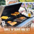 Yukon Glory BBQ 'N SERVE Grill Basket Set - Includes 3 Grilling Baskets a Serving Tray & Clip-on Handle