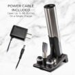 Ivation 6-in-1 Wine Gift Set – Wine Lover’s Dream Includes Stainless Steel Electric Wine Bottle Opener, Electric Vacuum Wine Preserver, 2 Dated Cork Stoppers, Bonus Foil Cutter & Charging Base - 4