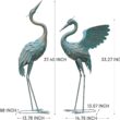 Oritty 33-37 Inch Metal Crane Garden Statue Décor, Bird Garden Sculpture & Statues, Set of 2 Oritty 33-37 Inch Metal Crane Garden Statue Décor, Bird Garden Sculpture & Statues, Outdoor Decoration for Yard Patio Lawn Backyard Pool, Vintage Spread Wings Crane, Set of 2 - 5