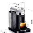 Nespresso Vertuo Chrome Coffee Maker and Espresso Machine by Breville