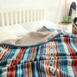 UKELER Bohemian Sherpa Throw 80'' x 60''- Soft Plush Flannel Boho Throw Blankets for Bed/Couch/Sofa/Office/Camping - 4