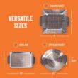 Yukon Glory 3-Piece Mini Grilling Basket Set - Stainless Steel Perforated Grill Baskets