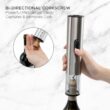 Ivation 6-in-1 Wine Gift Set – Wine Lover’s Dream Includes Stainless Steel Electric Wine Bottle Opener, Electric Vacuum Wine Preserver, 2 Dated Cork Stoppers, Bonus Foil Cutter & Charging Base - 8