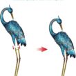 Kircust Garden Sculpture & Statues, Blue Heron Lawn Ornaments Standing Metal Crane Yard Art Large Size Bird Decoy, Set of 2 Kircust Garden Sculpture & Statues, Blue Heron Lawn Ornaments Standing Metal Crane Yard Art Large Size Bird Decoy for Outdoor Lawn Backyard Porch Patio Decoration, Set of 2 - 7