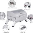 Royal Gourmet GT1001 Stainless Steel Portable Grill, 10000 BTU BBQ Tabletop Gas Grill with Folding Legs and Lockable Lid, Outdoor Camping, Deck and Tailgating, Silver - 11