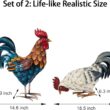 Shorayn Metal Rooster Statues, Outdoor Garden Statues, Metal Chicken Decor, Set of 2 Shorayn Metal Rooster Statues, Outdoor Garden Statues, Metal Chicken Decor, Garden Sculptures & Statues, Chicken Ornaments Yard Art for Backyard Patio Lawn Decorations, Set of 2 - 6