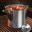 Cooks Standard 18/10 Stainless Steel Stockpot 12-Quart, Classic Deep Cooking Pot Canning Cookware with Stainless Steel Lid, Silver