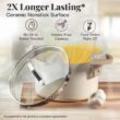 Gotham Steel 5 Quart Stock Pot Multipurpose Pasta Pot with Strainer Lid & Twist and Lock Handles