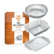 Yukon Glory 3-Piece Mini Grilling Basket Set - Stainless Steel Perforated Grill Baskets