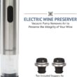 Ivation Wine Gift Set, Includes Stainless Steel Electric Wine Bottle Opener, Wine Aerator, Electric Vacuum Wine Preserver, 2 Bottle Stoppers, Foil Cutter & LED Charging Base - 4