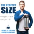 VONDIOR Airpot Coffee Dispenser with Pump - Insulated Stainless Steel Coffee Carafe (102 oz)