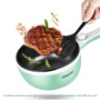 Dezin Electric Cooker Upgraded, Non-Stick Sauté Pan, 1.5L Mini Electric Fondue Pot