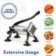 New Star Foodservice 43204 Commercial Grade French Fry Cutter with Suction Feet, 1/2 Inch and 3/8 Inch Blades, Limited Edition Black - 9