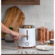 Café Express Finish 2 Slice Metal Toaster White