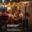 Hanover 7-ft. 48,000 BTU Steel Umbrella Propane Patio Heater in Black, HAN004BLK