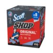 Scott Shop Towels Original (75190), Blue, Pop-Up Dispenser Box (200 Towels/Box, 8 Boxes/Case, 1,600 Towels/Case)