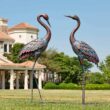 Kircust Garden Crane Statues Patina Heron Decoy, Standing Metal Crane Sculptures Bird Yard Art for Outdoor Decor, Set of 2 Kircust Garden Crane Statues Patina Heron Decoy, Standing Metal Crane Sculptures Bird Yard Art for Outdoor Decor, Set of 2 - 2
