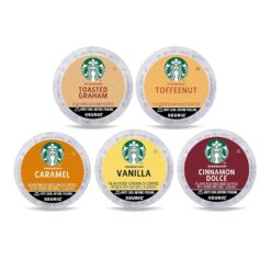 Starbucks K-Cup Coffee Pods—Flavored Coffee—Variety Pack for Keurig Brewers—Naturally Flavored—100% Arabica—1 box (40 pods total) - 1