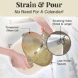 Gotham Steel 5 Quart Stock Pot Multipurpose Pasta Pot with Strainer Lid & Twist and Lock Handles