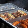 Yukon Glory BBQ 'N SERVE Grill Basket Set - Includes 3 Grilling Baskets a Serving Tray & Clip-on Handle