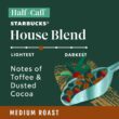 Starbucks K-Cup Coffee Pods, Medium Roast Coffee, Half-Caff House Blend For Keurig Brewers, 100% Arabica, 6 Boxes (60 Pods Total) - 4