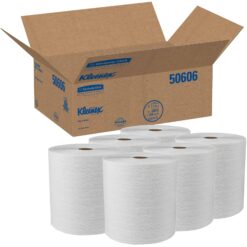 Kleenex Hard Paper Towels (50606), with Premium Absorbency Pockets, 1.75" Core, White