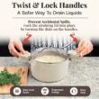 Gotham Steel 5 Quart Stock Pot Multipurpose Pasta Pot with Strainer Lid & Twist and Lock Handles