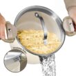 Gotham Steel 5 Quart Stock Pot Multipurpose Pasta Pot with Strainer Lid & Twist and Lock Handles
