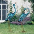 Kircust Garden Sculpture & Statues, Blue Heron Lawn Ornaments Standing Metal Crane Yard Art Large Size Bird Decoy, Set of 2 Kircust Garden Sculpture & Statues, Blue Heron Lawn Ornaments Standing Metal Crane Yard Art Large Size Bird Decoy for Outdoor Lawn Backyard Porch Patio Decoration, Set of 2 - 8