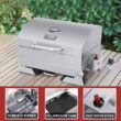 Royal Gourmet GT1001 Stainless Steel Portable Grill, 10000 BTU BBQ Tabletop Gas Grill with Folding Legs and Lockable Lid, Outdoor Camping, Deck and Tailgating, Silver - 8