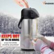 VONDIOR Airpot Coffee Dispenser with Pump - Insulated Stainless Steel Coffee Carafe (102 oz)
