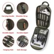 Portable Camping Kitchen Utensil Set-27 Piece Cookware Kit, Stainless Steel Outdoor Cooking and Grilling Utensil Organizer Travel Set